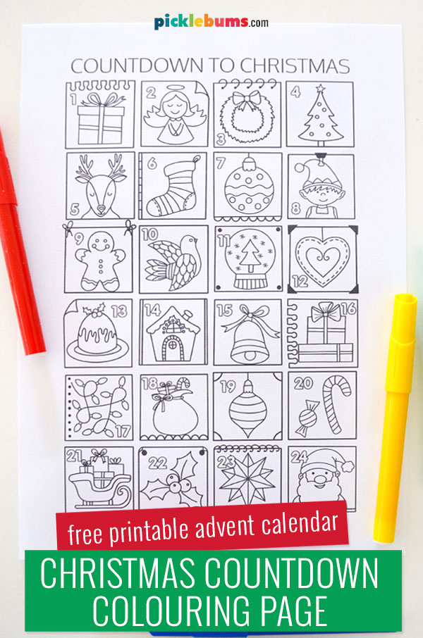 Best Advent Calendar Printable To Color Pdf For Free At Printablee My 