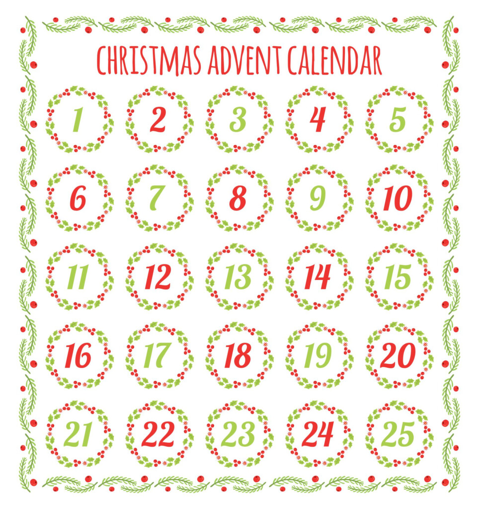 Christmas Advent Numbers 15 Free PDF Printables Printablee