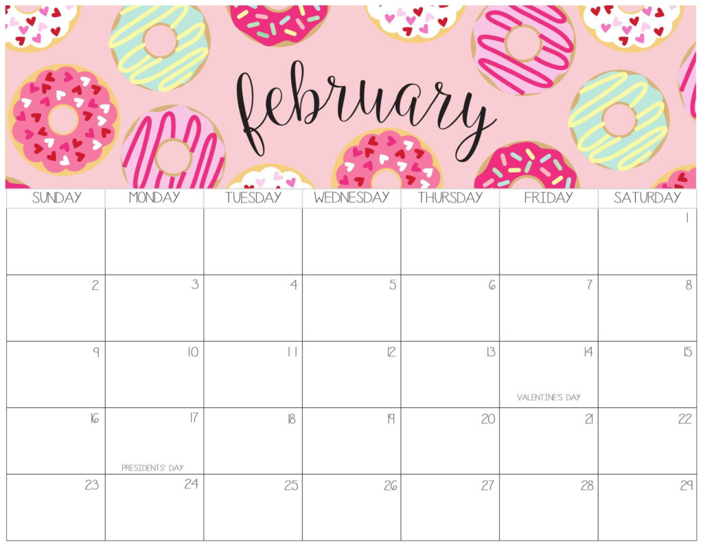 Cute February 2025 Calendar Printable Sicheii Rain