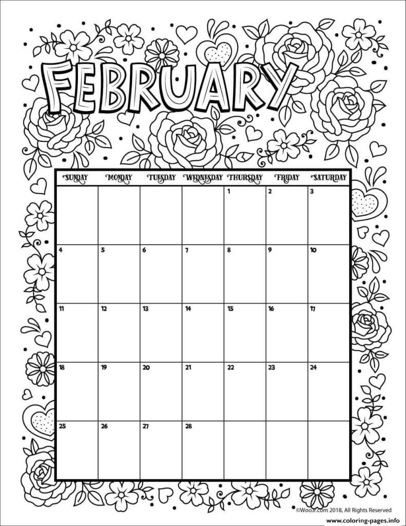 February 2025 Calendar Images Printable Coloring Naomi Joy