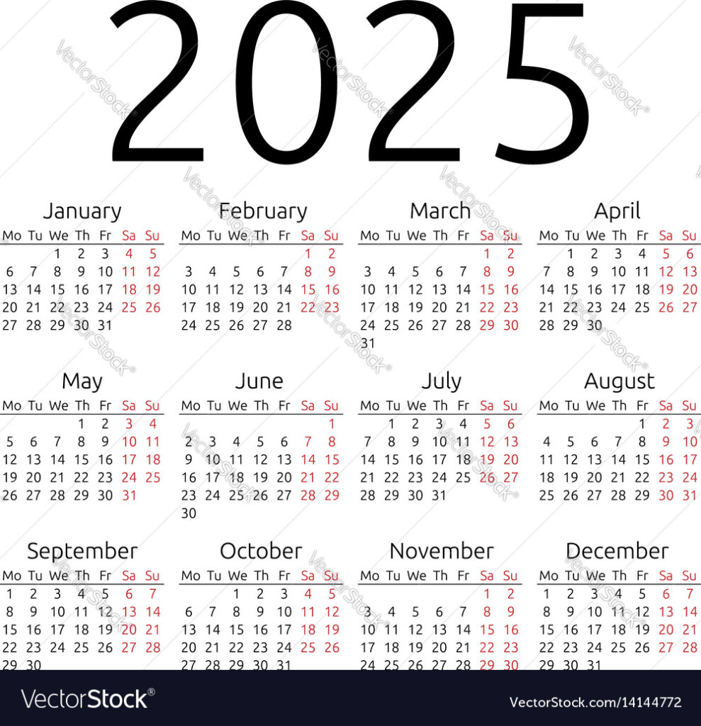 Free Printable 2025 Calendar Monday Start Asher Quinn