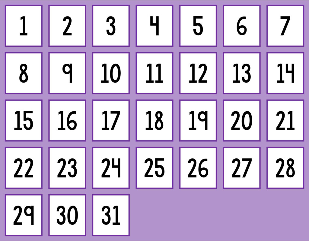 Free Printable Calendar Numbers For Pocket Chart Printable New Year 