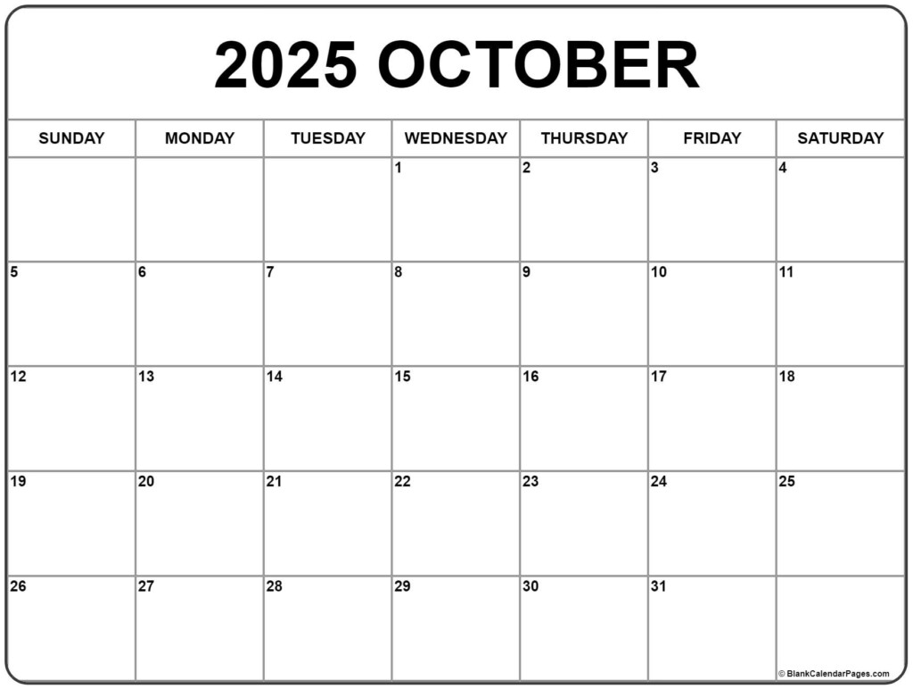 Free Printable October 2025 Calendar Pages 2025 Miles Khalil
