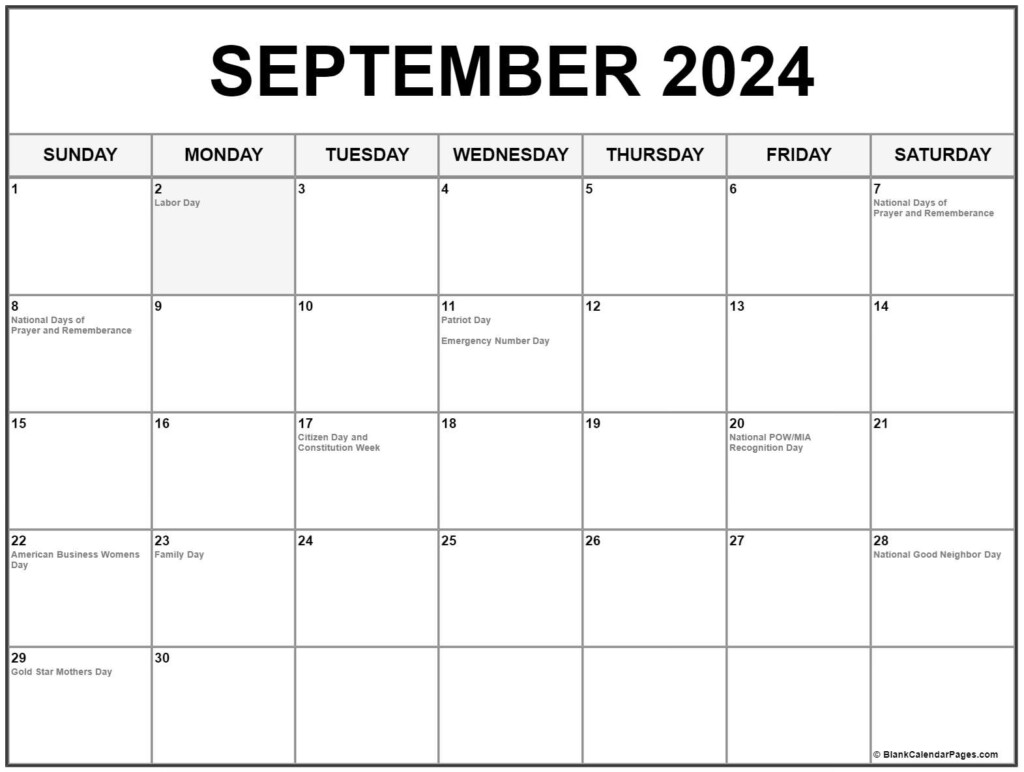 Free Printable Sept Calendar 2024 Josee Gisella