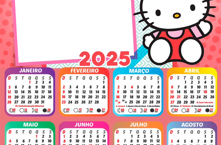 January 2025 Calendar Hello Kitty Printable Calendar Finley Grant
