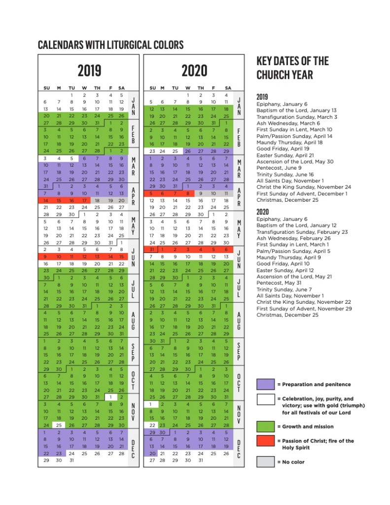 Liturgical Calendar For 2022 Printable