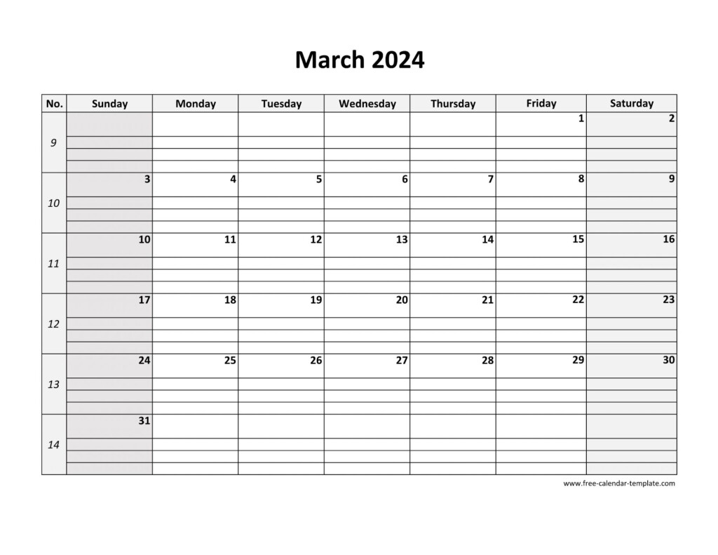 March 2025 Calendar Printable With Lines Wesley Abbot