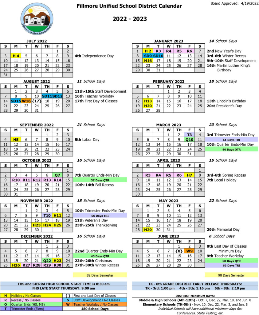 Nvusd Student Calendar 2023 2024 Printable