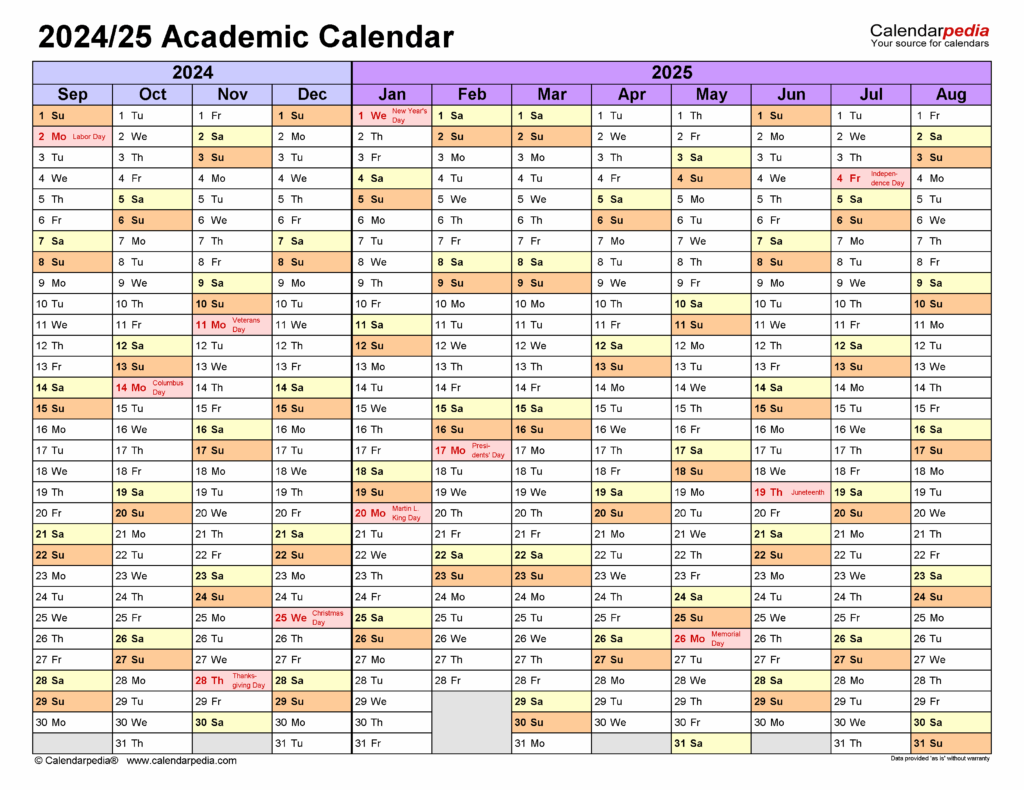 Printable Academic Calendar 2025 2026 Charles B Lowery