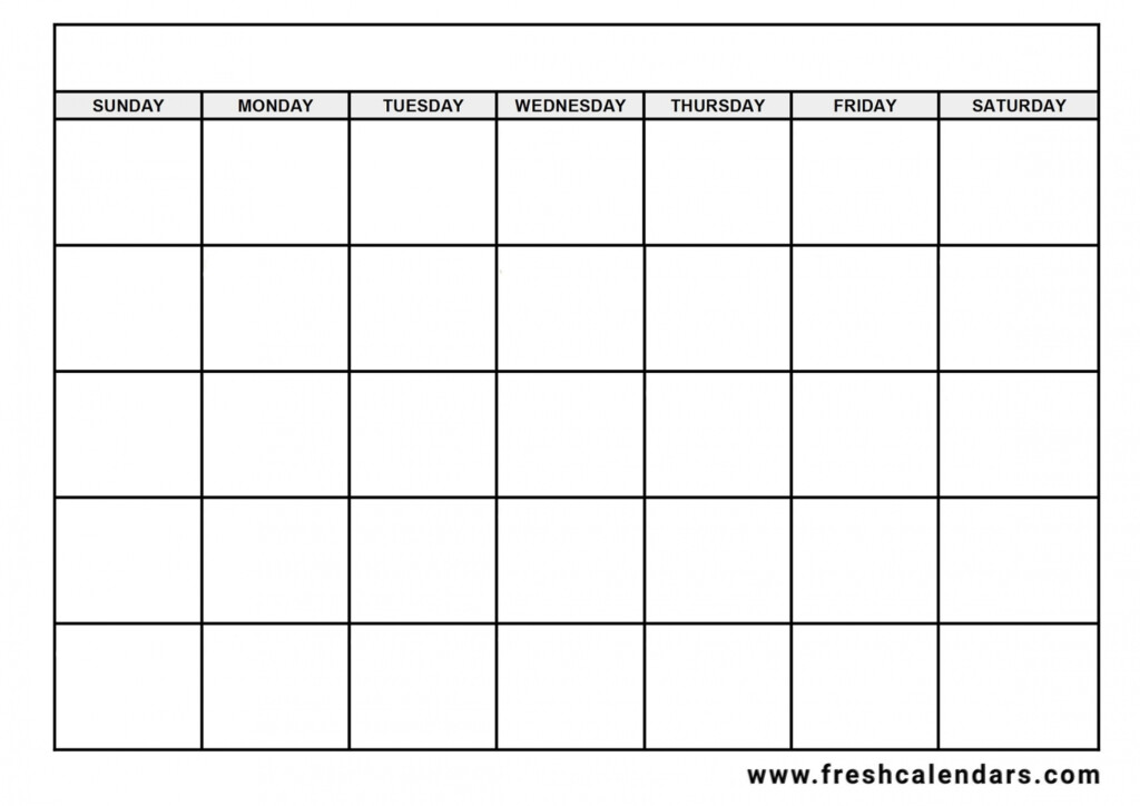 Printable Calendar With Lines