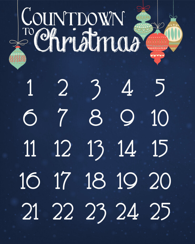 Printable Christmas Countdown 2024 Christmas Holiday 2024