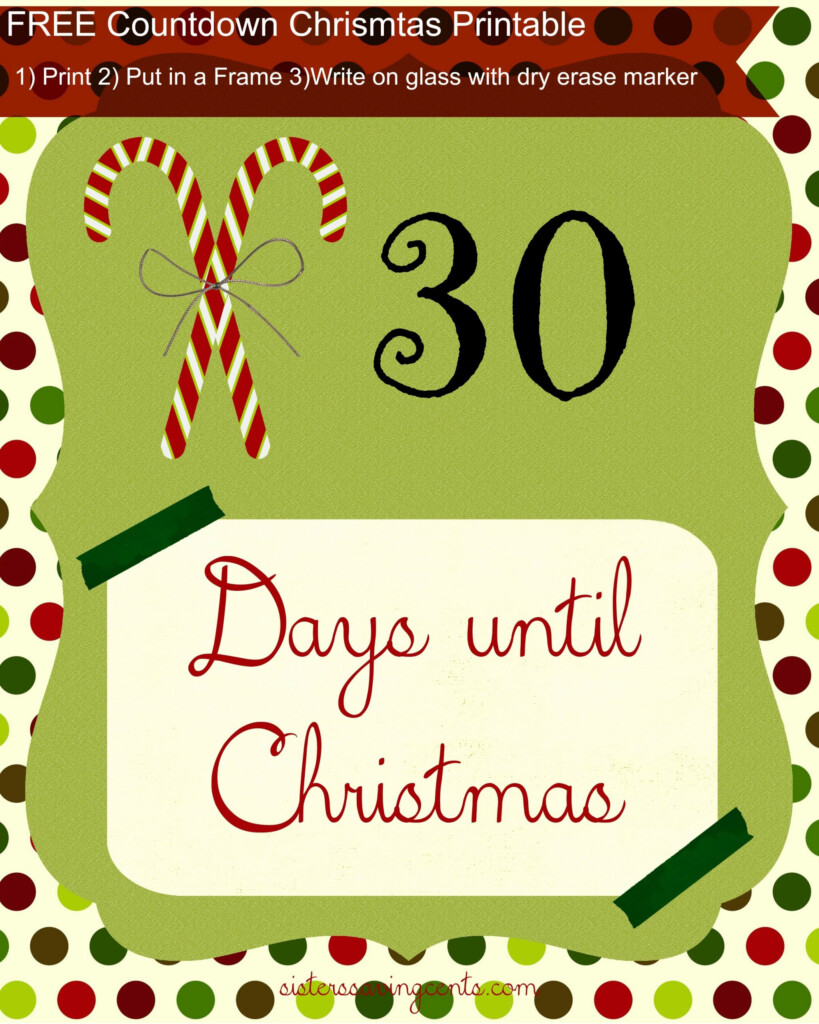 Printable Christmas Countdown Calendar 2025 Lara Trinty