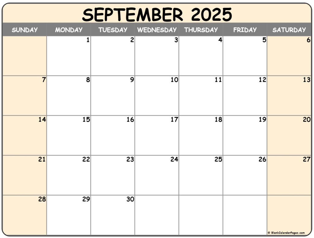 Sept Calendar Printable